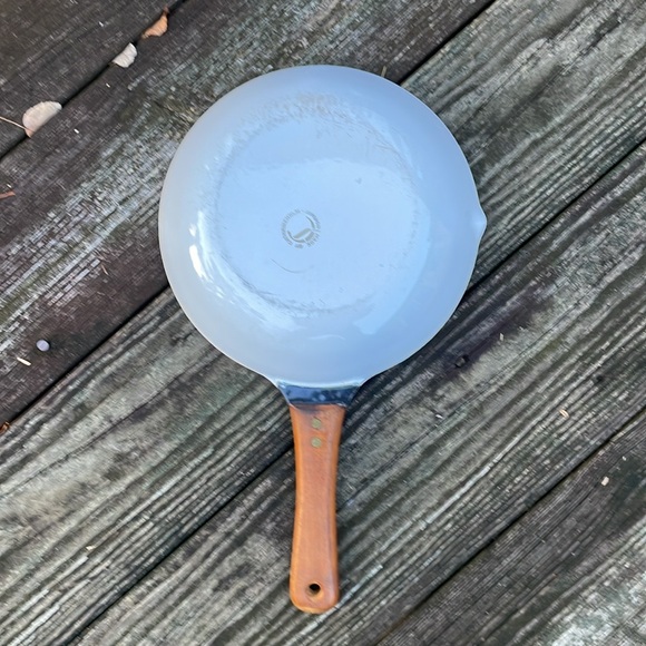 Cathrineholm VTG yellow white lotus omelet skillet frying pan 9” Norway  MCM 60s - Picture 6 of 13